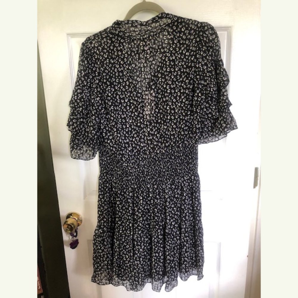 NWT Rebecca Taylor Silk Cheetah Print Dress 10 - Picture 3 of 10